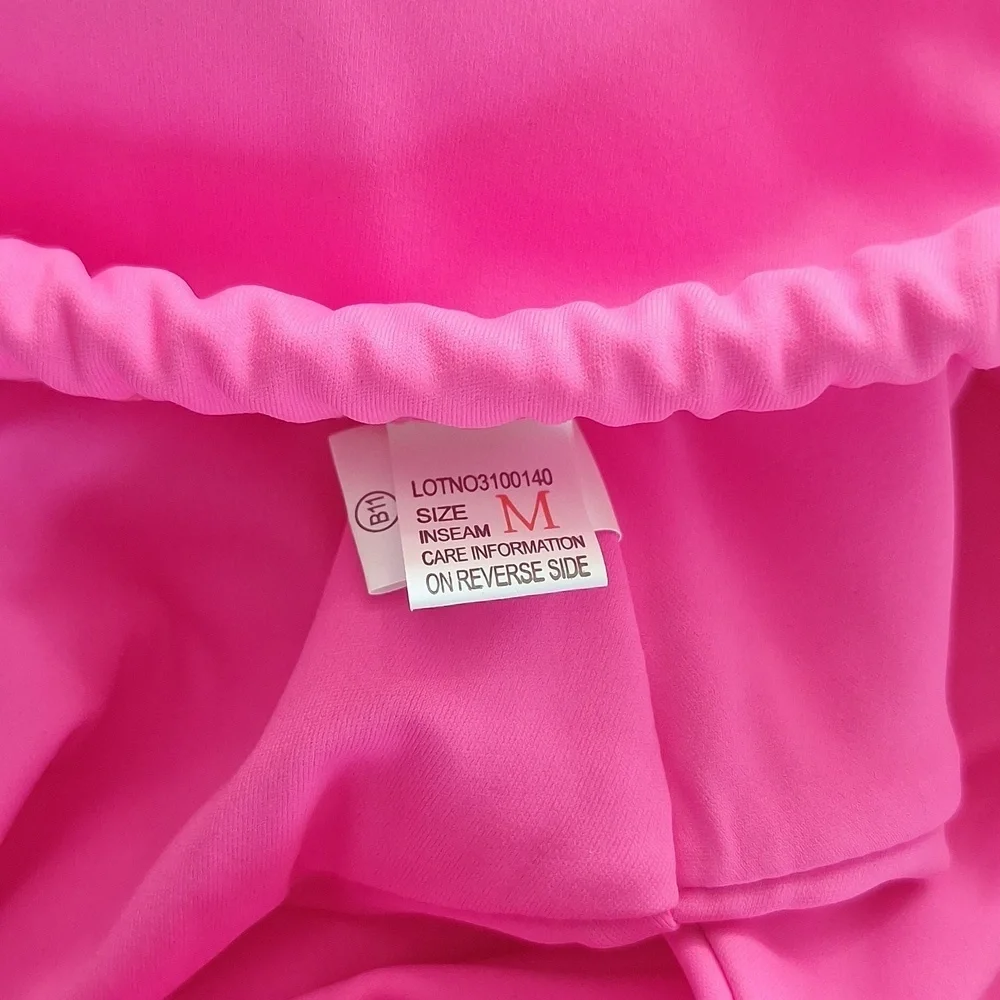 Vibrant Pink Bikini Swim Set High Waist Cheeky Bottoms